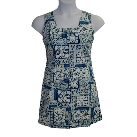 Vintage Dresses & Skirts - VINTAGE 90s Hawaiian‎ print sleeveless mini shift dress S
